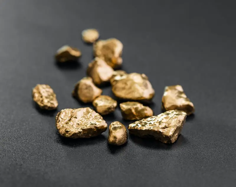 Gold nuggets can be discovered when you're metal detecting